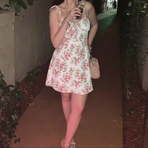Floral white dress